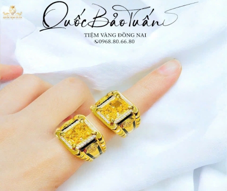 Nhẫn nam đá vàng 2c3