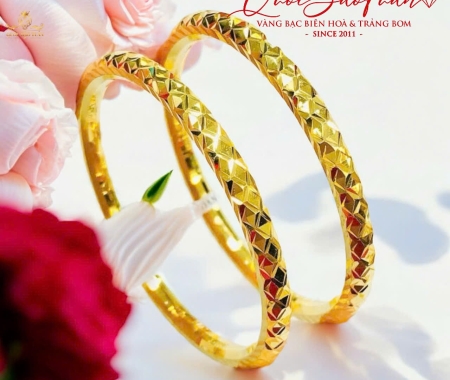Vòng cặp vân kim cương không khoá